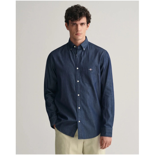 GANT Πουκάμισο indigo σε κανονική γραμμή